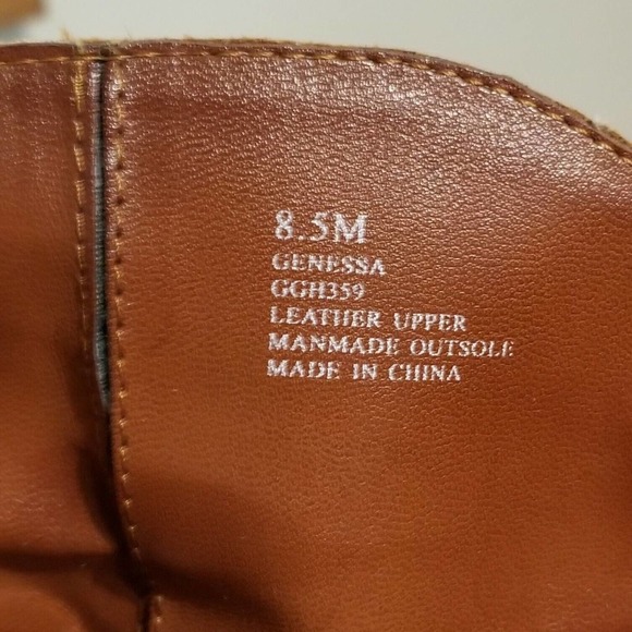 MIA Heritage Genessa Bark Chestnut Brown Suede Strappy Stacked Heel Booties 8.5 - Picture 6 of 9